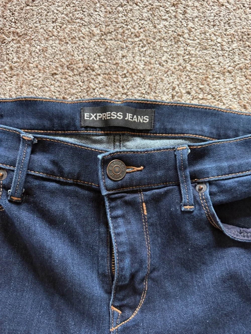 Express Navy Skinny Jeans - Picture 4 of 5